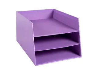Kartonnen postmand m et 3 niveaus mauve - 3