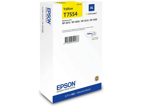 C13T75544N EPSON WF Inkt geel XL 4000 pagina's 39ml