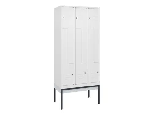 Z-garderobekast,HxBxD 2120x900x500mm,vak B 150/300mm,cil.-slot