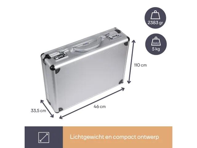Aluminium Diplomatenkoffer 460x335x110mm 16.9 Liter