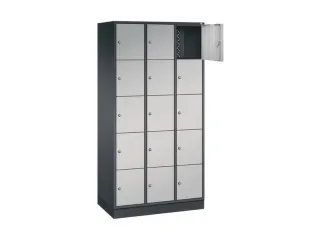 lockerkast,HxBxD 1950x920x500mm,3x5vakken,cil.-slot,sokkel - 1