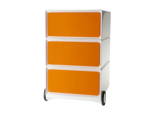 mobiel ladeblok,HxBxD 642x390x436mm,3lade(n),romp wit,front oranje