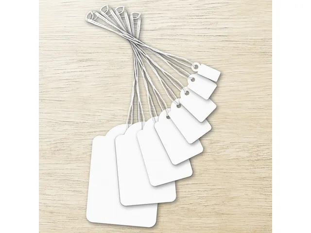 Draadetiket Kangaro 13x20mm wit doos a 500 stuks