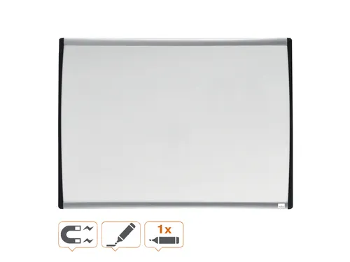Nobo droog uitwisbaar whitebord met gewelfde lijst 58.5x43cm