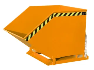 Kiepbak Staalplaat 980x1110x1420mm Inh. 1m³ 300kg Oranje - 1