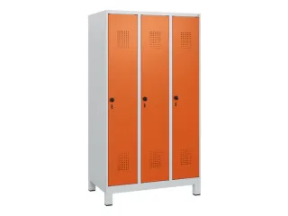 schoollocker,HxBxD 1630x900x500mm,3vak,vak B 300mm,draaigrendel,voeten - 2