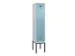 locker voor scheiding van kleding,HxBxD 2120x400x500mm,1vak