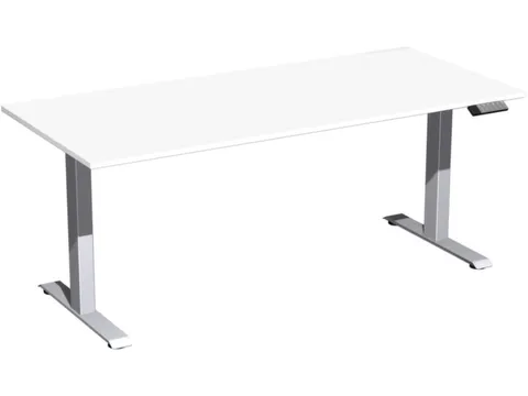 Elektrisch ihv bureau,HxBxD 730-1230x1800x800mm,blad wit