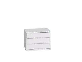 ladekast HxBxD 600x800x550mm 3laden romp RAL7035 front RAL7035 - 1