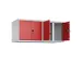 opzetkast,v. locker voor scheiding van kleding,4vak.,vak B 300mm