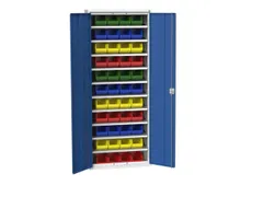 Systeemkast 2000x800x350mm 44bakken 10xlegbord RAL7035+RAL5010