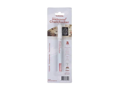 Krijtstift Europel watervast 1-3mm wit blister 1 stuk