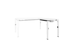 Bureau Linesto N4 aanbouwtafel 120x60cm krijtwit 25mm wit