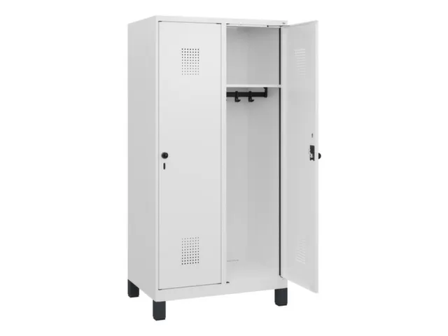 schoollocker,HxBxD 1630x800x500mm,2vak,vak B 400mm,draaigrendel,voeten