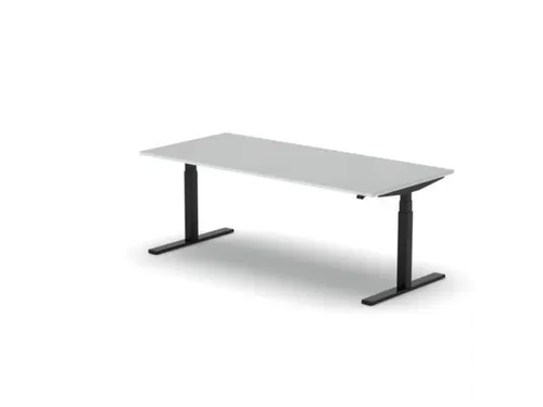 Elektrisch ihv bureau,HxBxD 650-1310x2000x900mm,blad wit