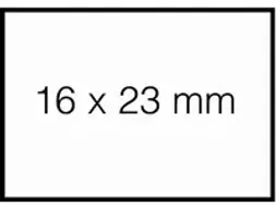 OUTLET Prijsetiket 16x23mm Sato Duo 20 afneembaar wit