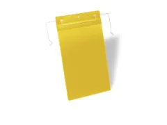 Hoes met ophangbeugel A4 staand Geel