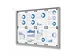 Vitrinekast Mededelingenbord Indoor Economy 8xA4 Zilver
