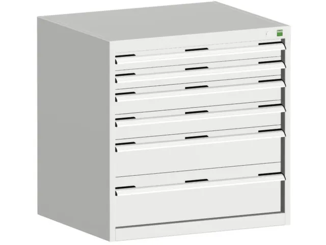 ladekast 800x800x650mm 6laden zware lasten RAL7035 front RAL7035