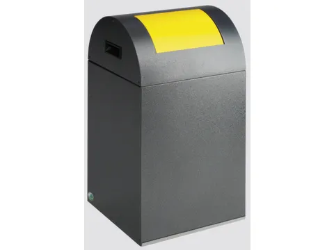 Afvalverzamelaar Zelfblussend 1X43 Liter 660X320X320Mm Klemring Geel