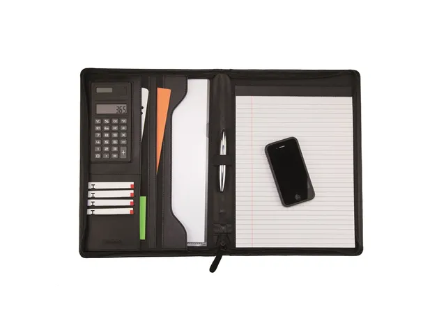 MONOLITH 2000002914 - Conferentiemap met ritssluiting, Zwart 34x25x2,5