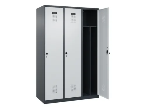 locker voor scheiding van kleding,HxBxD 1850x1200x500mm,3vak