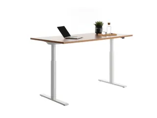 Elektrisch ihv bureau,HxBxD 700-1200x1600x800mm,blad beuken,T-voet wit - 4