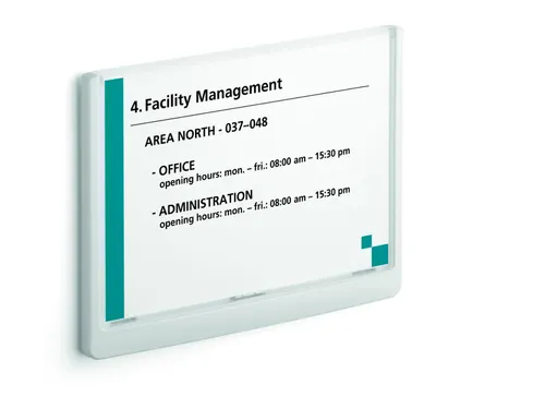 Durable Deurbordje CLICK SIGN A5 liggend Wit