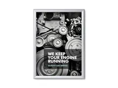 Kliklijst 50x70cm B1 Brandwerend Rechte Hoeken 32mm Zilver