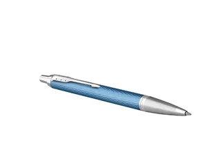 Balpen Parker IM Premium Grey Blue CT Medium Blauwe inkt - 3