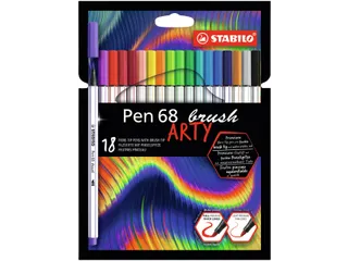 Brushstift STABILO Pen 568/18 Arty assorti etui à 18 stuks - 1