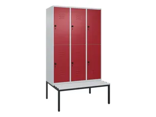 Dubbeldekse dekenkist,HxBxD 2120x1200x815mm,3x2vak.,vak B 400mm - 1