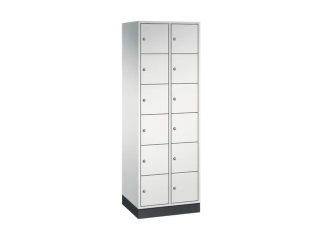armoire multicases,RAL7035,HxlxP 1950x620x500mm,2x6compartiments