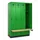 locker met bank,HxBxD 1950x1200x815mm,4vak,vak B 300mm,draaigrendel