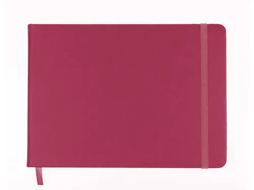 Schetsboek Kangaro A5 landscape ruby PU HC 80 vel 140gr roomwit met el