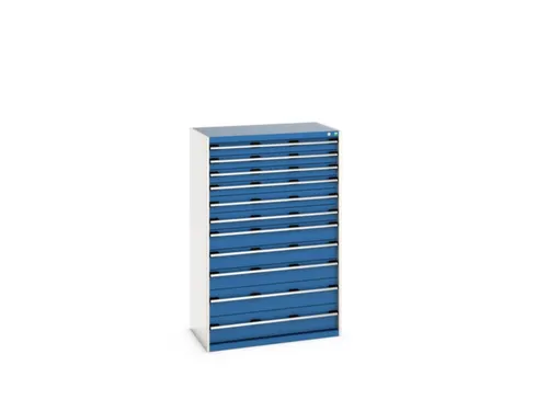 ladekast HxBxD 1600x1050x650mm 11laden RAL7035 front RAL5010