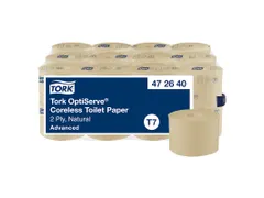 Tork 472640 T7 OptiServe Naturel Hulsloos Toiletpapier 2-laags 24 rol