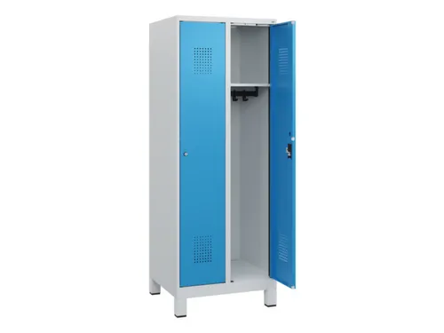 schoollocker,HxBxD 1630x600x500mm,2vak,vak B 300mm,cil.-slot,voeten