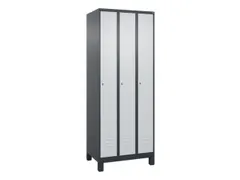 locker,HxBxD 1950x750x500mm,3vak,vak B 250mm,cil.-slot,voeten