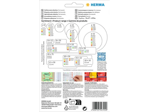HERMA 2390 Universele etiketten 19x27mm Wit 960 stuks