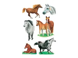 Sticker Etiket Herma 3553 Paarden 18 stickers