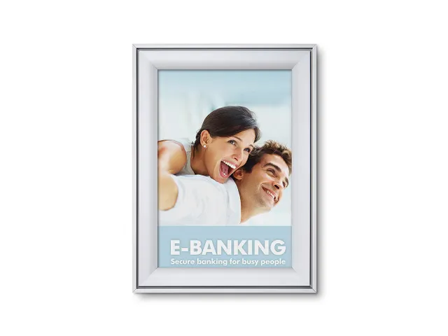 Design Kliklijst Compasso A3 Rechte Hoeken 37mm Zilver Weerbestendig