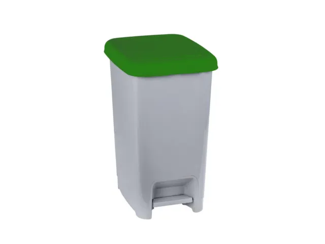 Slim,pedaalemmer 60L grijs/groen