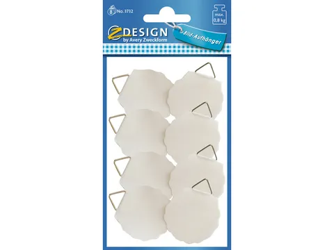 schilderijhanger Z-design Home 30mm wit pakje a 8 stuks