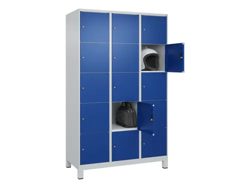 lockerkast,HxBxD 1950x1200x500mm,3x5vakken,vak B 400mm,cil.-slot