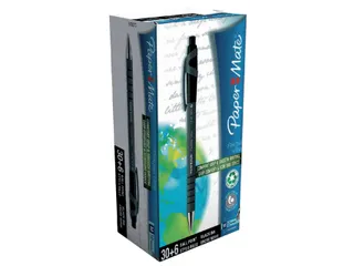 Balpen Paper Mate Flexgrip Ultra medium zwart valuepack 30+6 gratis - 2