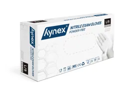 Handschoen Hynex nitril maat L wit poedervrij 100 stuks