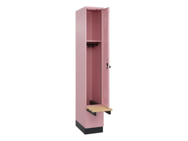 locker met bank,HxBxD 1950x300x815mm,1vak,vak B 300mm,draaigrendel