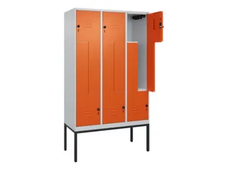 Z-garderobekast,HxBxD 2120x1200x500mm,vak B 200/400mm,draaigrendel - 2