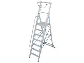 verrijdbare treden-platformladder eenzijdig 7treden stand H 1 65m - 6